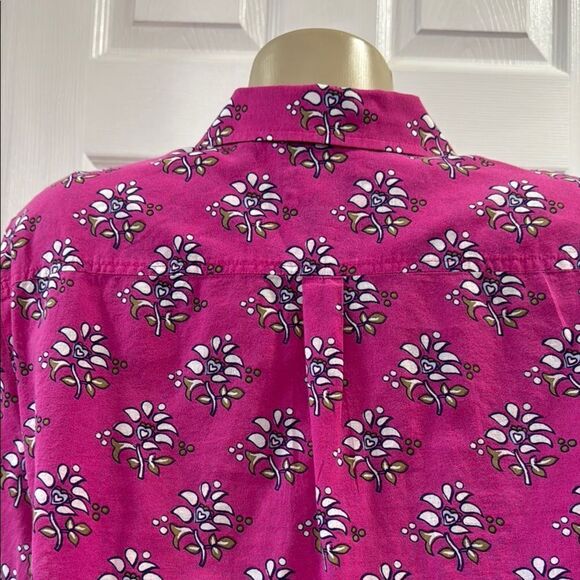 TALBOTS PINK FLORAL SHIRT - Picture 5 of 9
